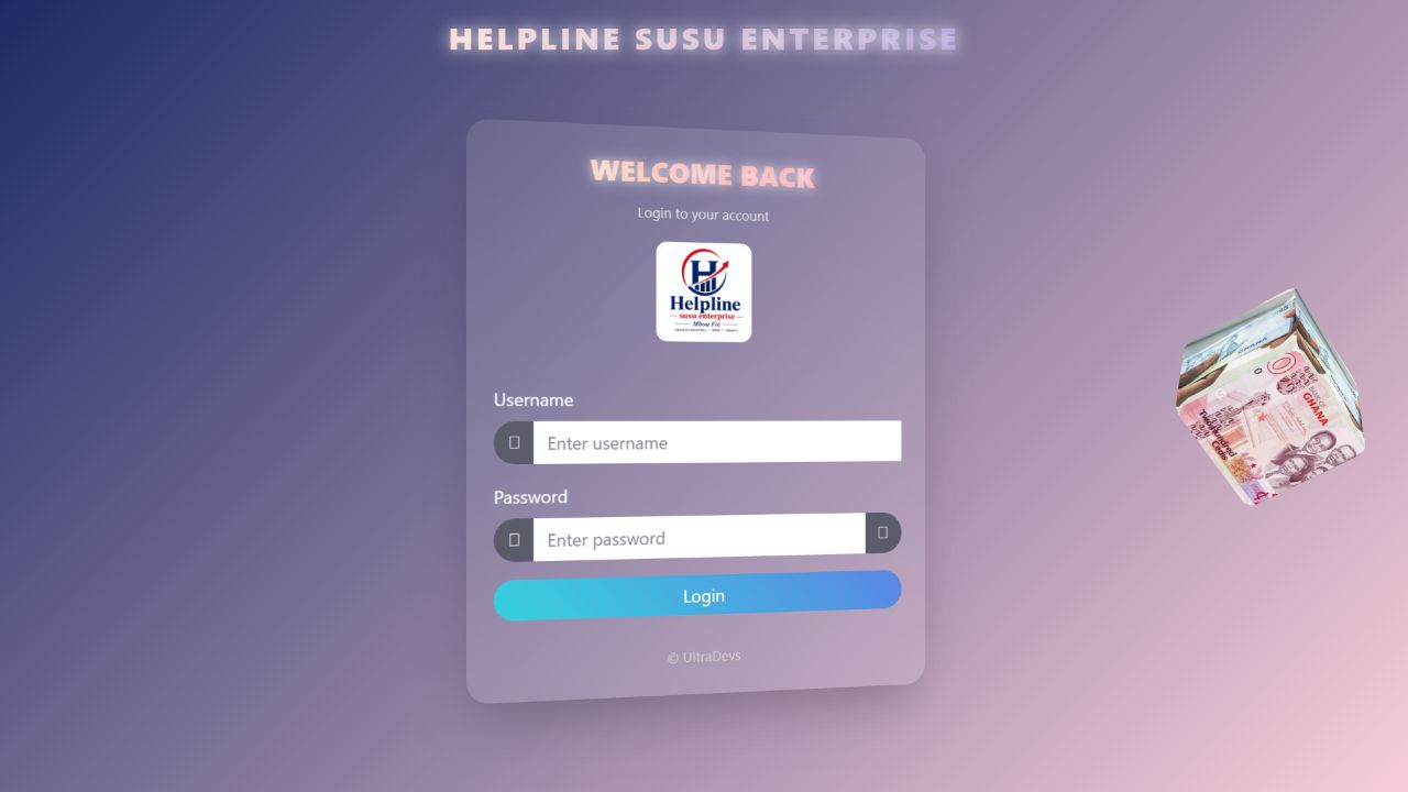 Helpline Susu Enterprise digital finance management login
